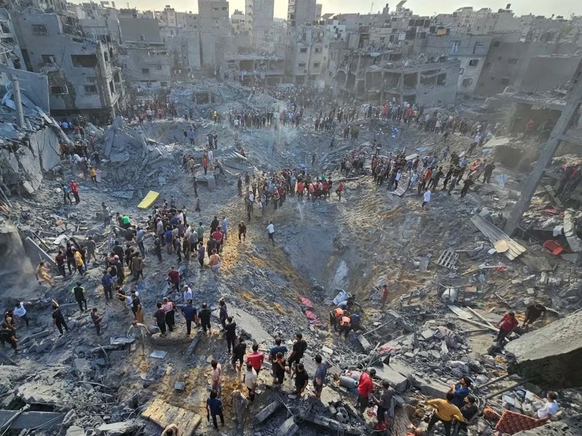 GAZA में सबसे बड़े शरणार्थी शिविर पर इज़राइल ने ली हमले की ‎जिम्मेदारी