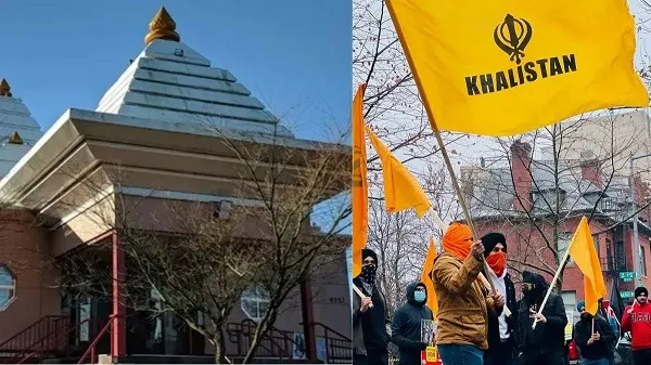 मंदिर में बवाल कर रहे खालिस्तानियों को ‎हिंदुओं ने जमकर दौड़ाया