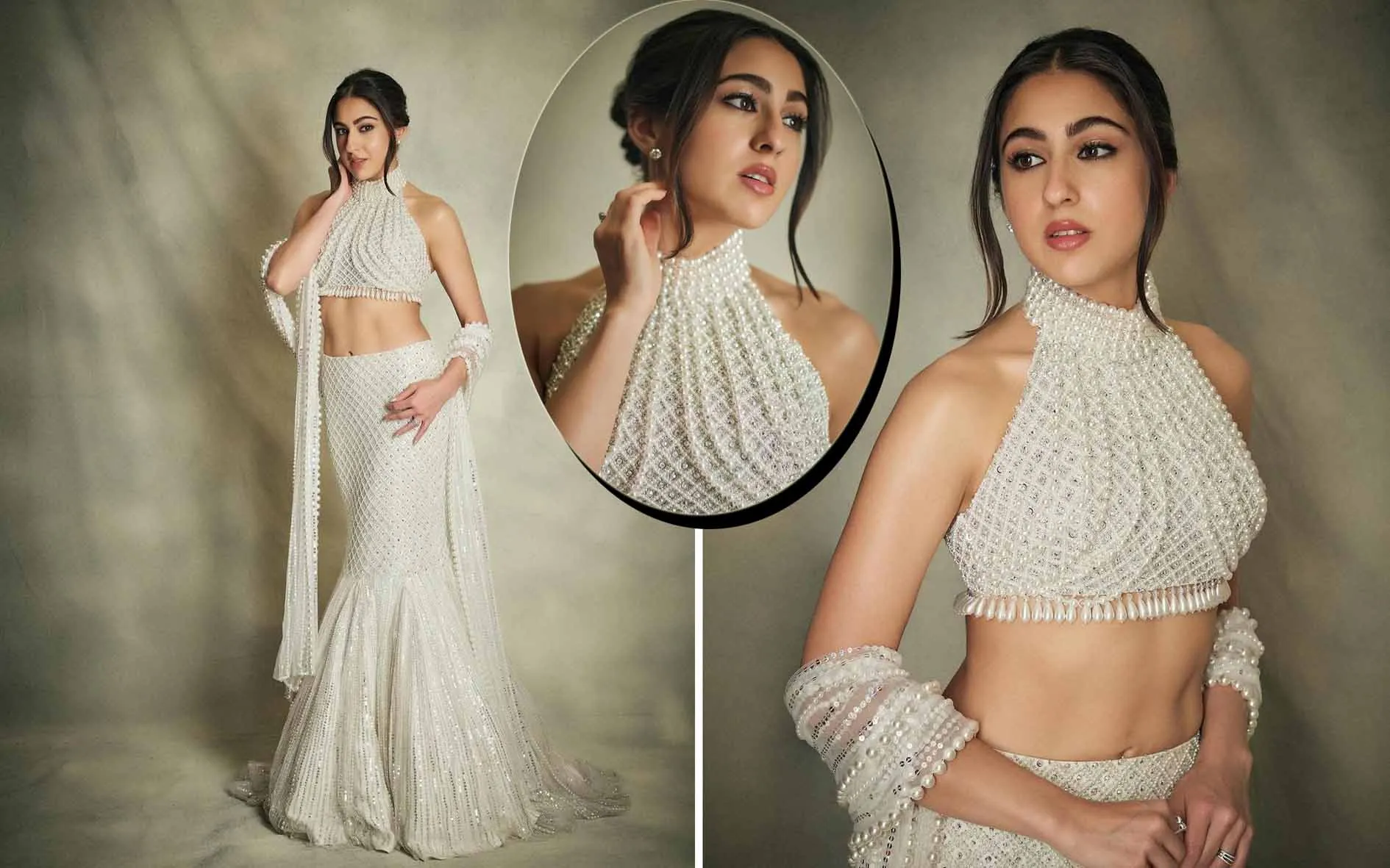 Sara ने पहना मोतियों से सजा लहंगा