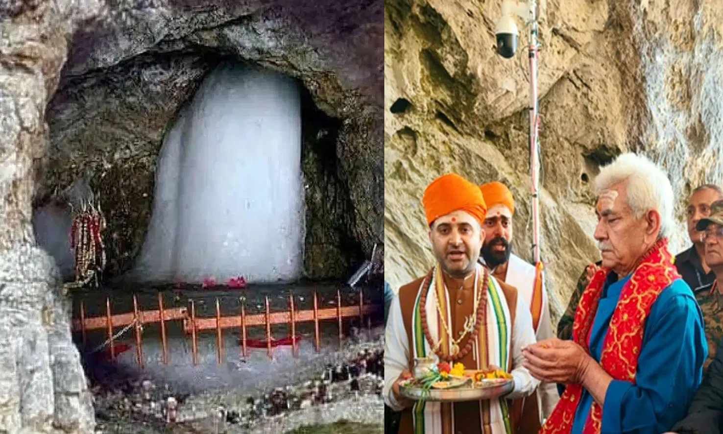 Amarnath Yatra की प्रथम पूजा संपन्न, उपराज्यपाल मनोज सिन्हा ने किया बाबा बर्फानी के दर्शन