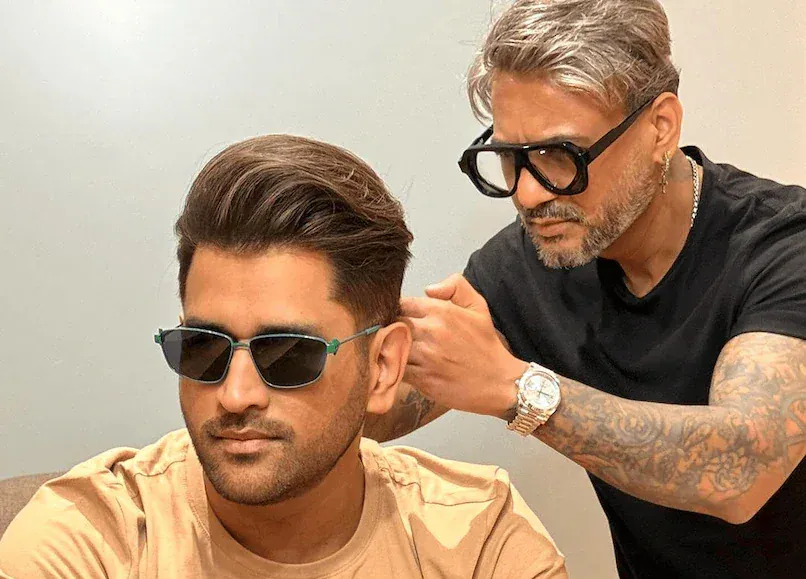 नये लुक में नजर आये Dhoni
