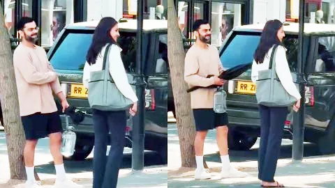 London की सड़कों पर छाता लेकर अनुष्का के साथ घूमते दिखे विराट