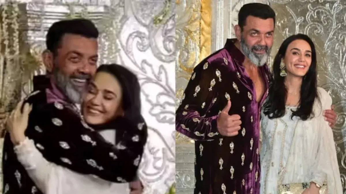 दिवाली पार्टी में गले मिले बॉबी देओल और Preity Zinta