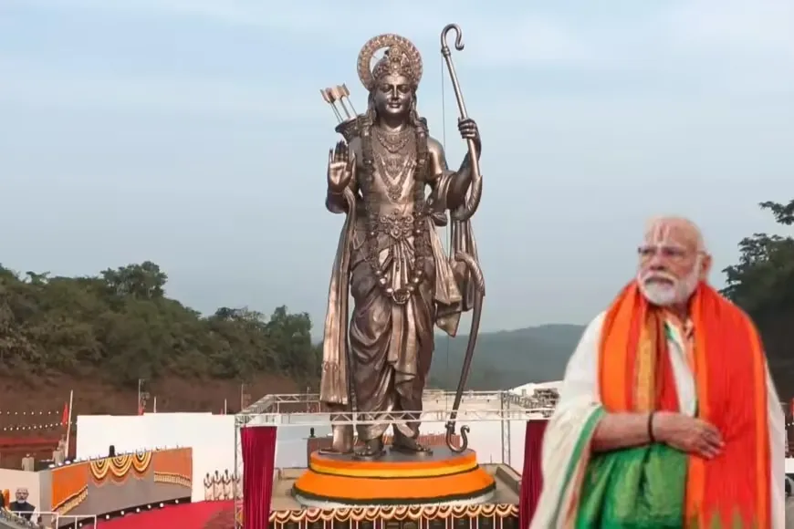 PM Modi ने श्री संस्थान गोकर्ण जीवोत्तम मठ में प्रभु राम की 77 फीट ऊंची प्रतिमा का अनावरण किया