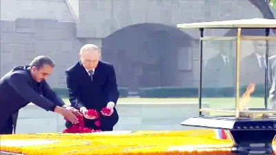 पुतिन राजघाट पहुंच Mahatma Gandhi को दी श्रद्धांजलि