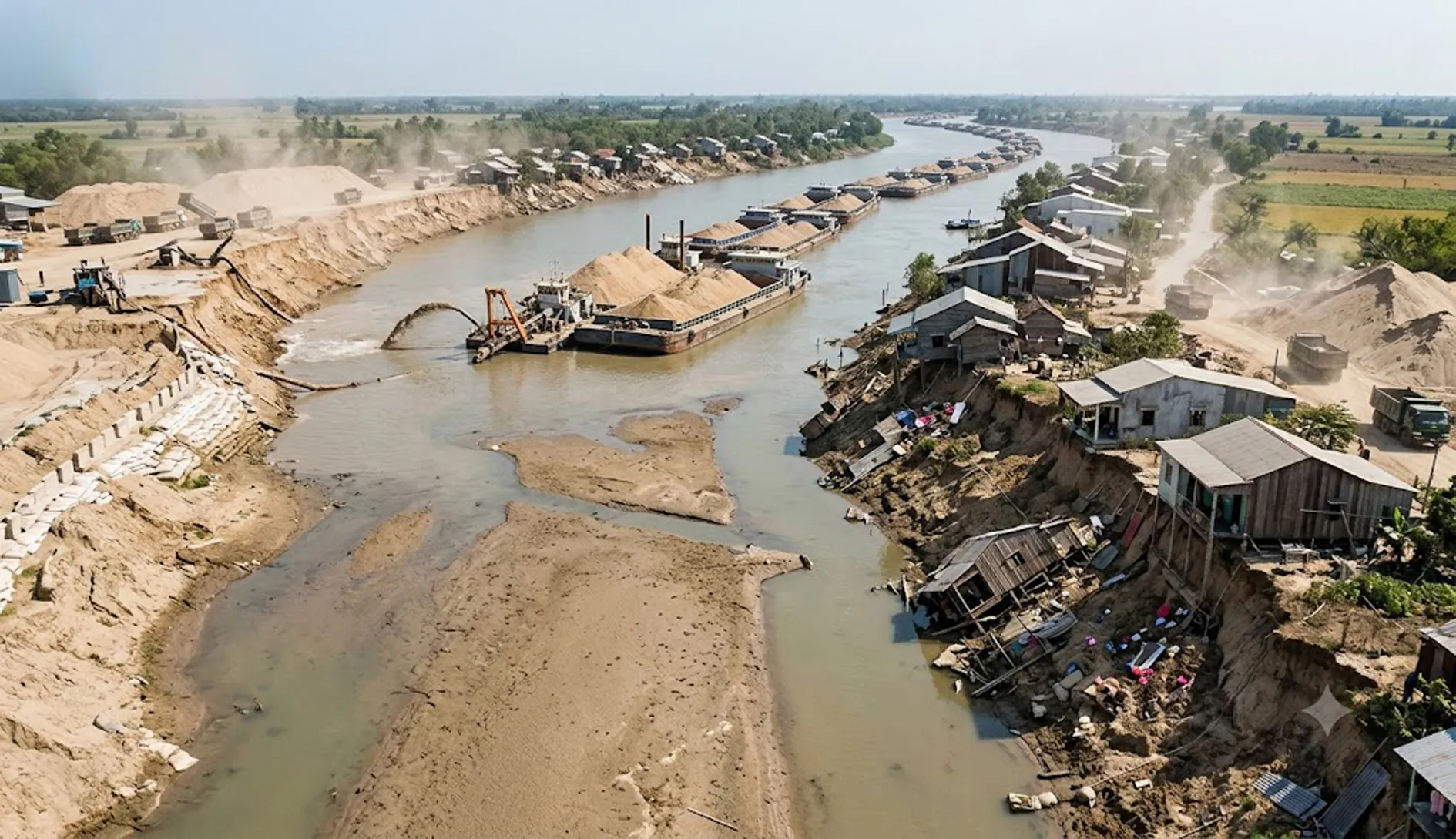 नदियों से खत्म हो रही रेत, रुक जाएगा Construction का काम