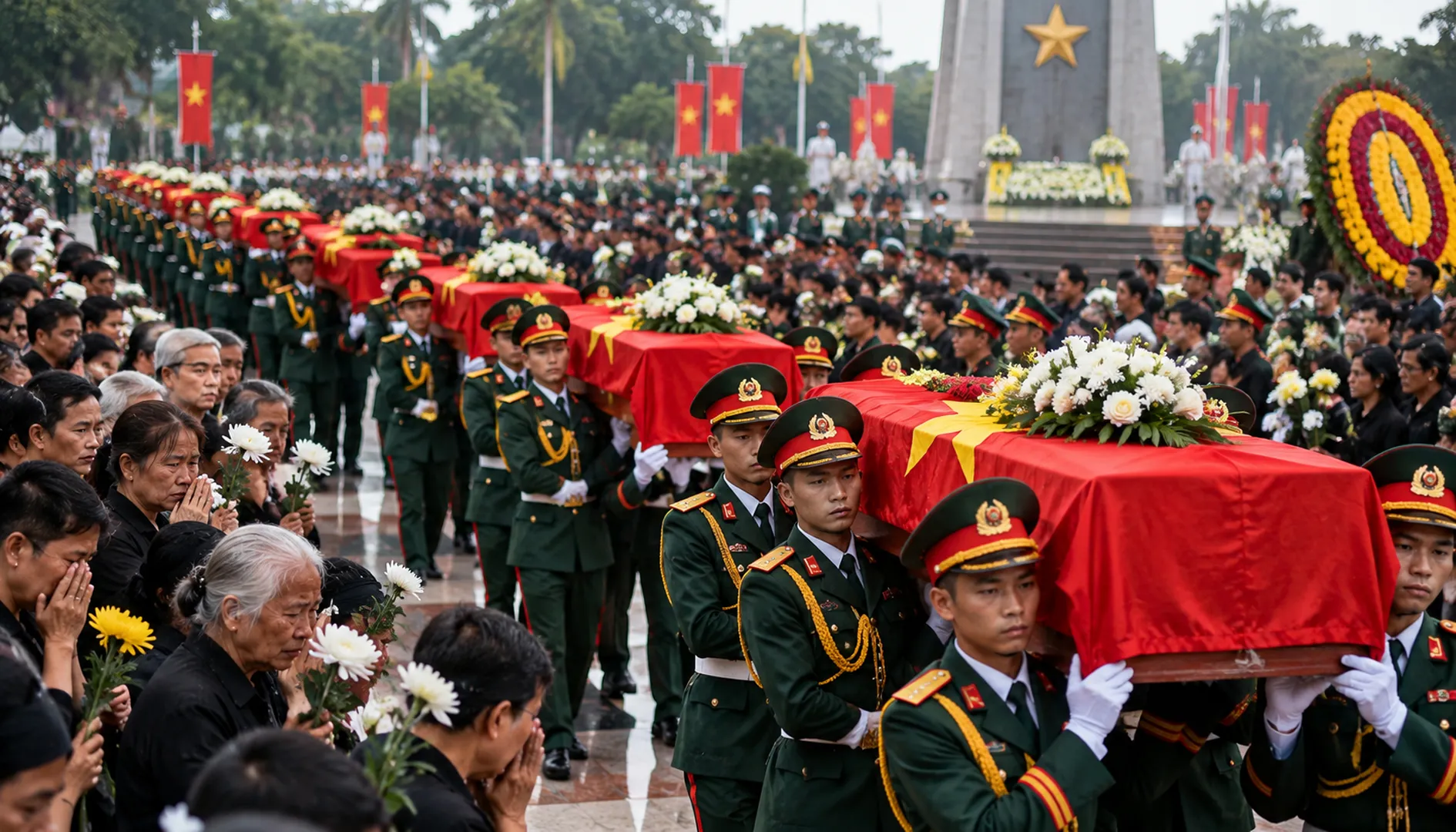58 साल पहले मारे गए 731Soldiers का किया अंतिम संस्कार